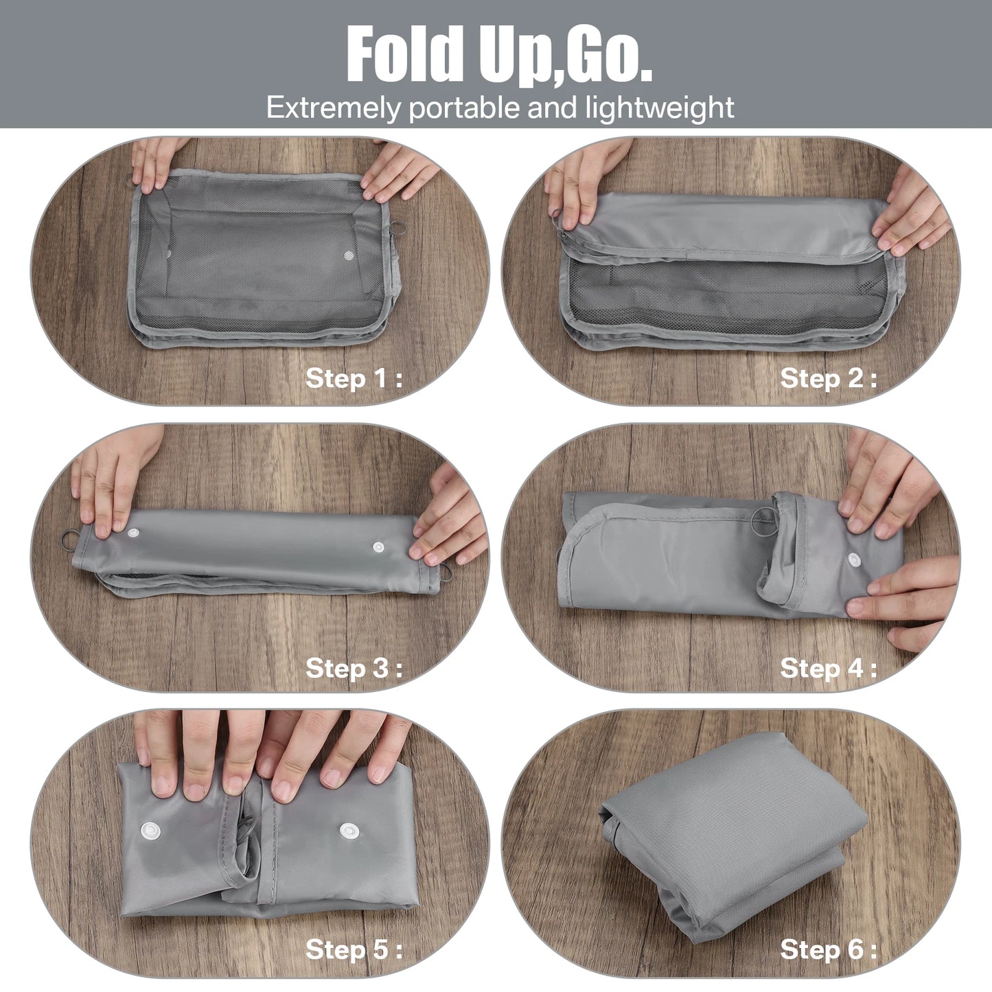 Waterproof Packing Cubes 8pc Set for Suitcases Travel Packing Organizer With Double Zipper Pulls Mesh Top 100% Durable Polyester