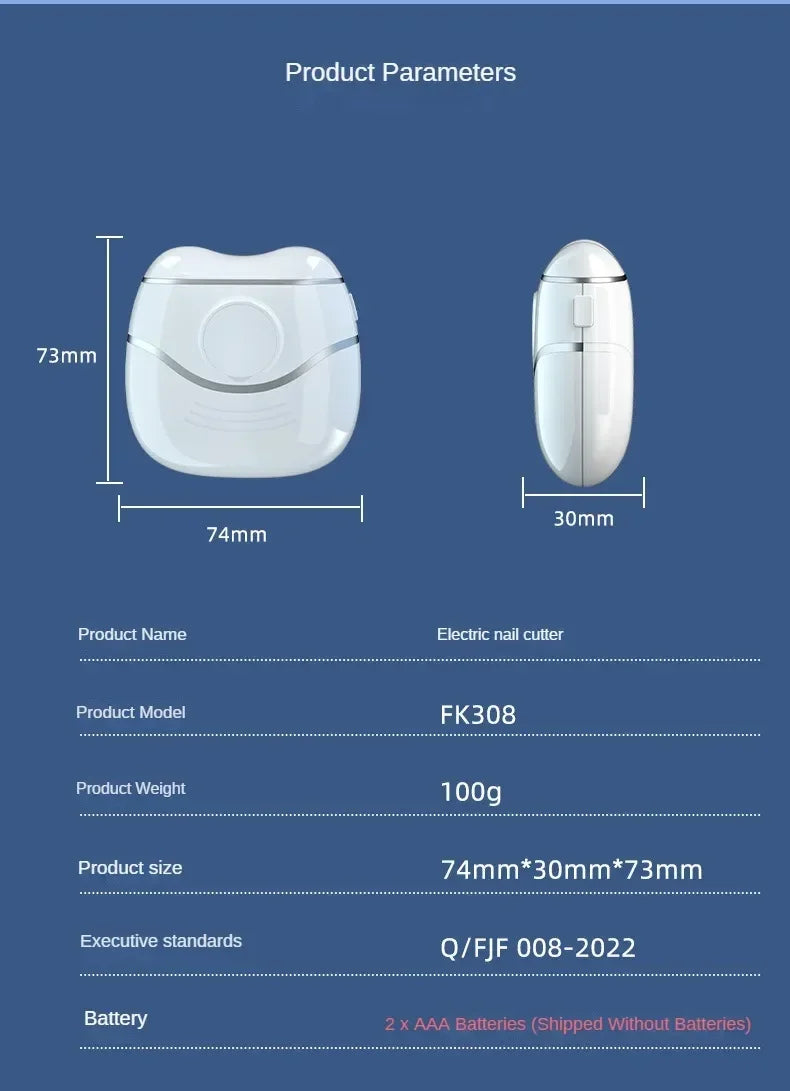 Electric Nail Clipper Electric Nail Clipper Multifunction Efficient Safety Low Noise Automatic Nail Clipper for Home Travel