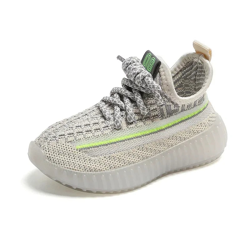 Size 21-32 Kids Casual Shoes Summer Boys Sneakers Breathable Knit Non-slip Shoes Lightweight Girls Casual Children's Shoes