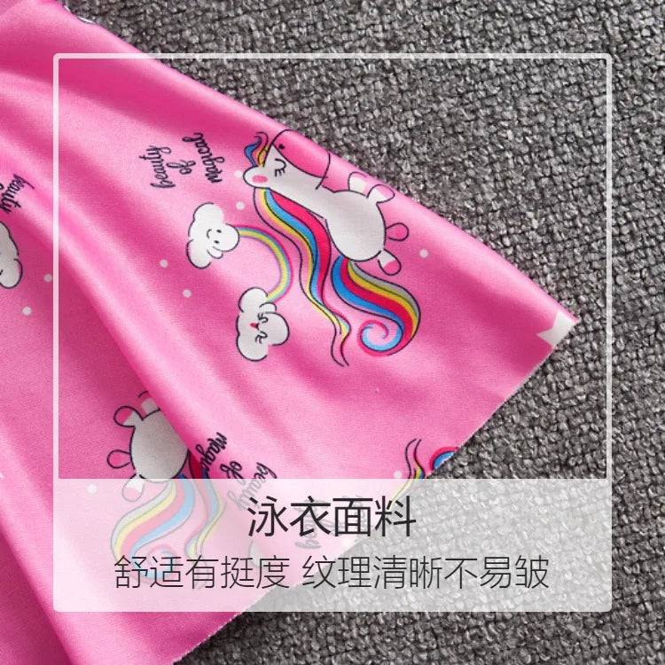 2-13 years Disney Frozen  Elsa Girls Clothes Swimsuit Swimsuit Fashion Kids Swimwear Dress And Hat For Children Unicorn