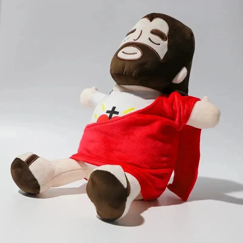 Jesus Plush Toy New Children Music Soothing Breathing Doll  Sleep Companion Toy Sound and Light Doll Holiday Gifts for Kids