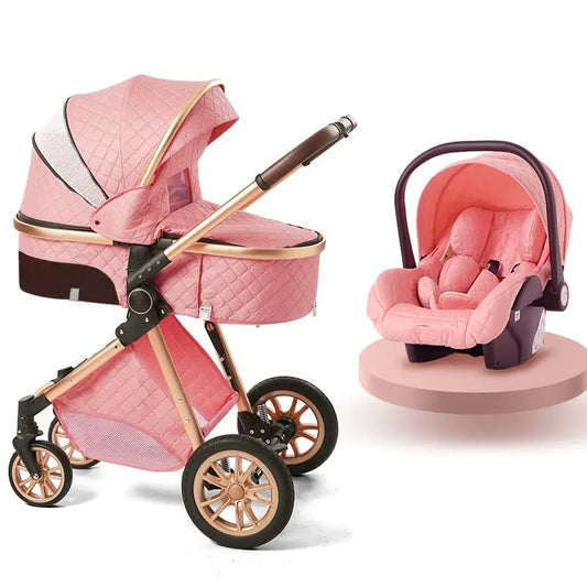 2 In 1 Baby Cradle Stroller, Convertible Foldable Standard Stroller, Double-sided Stroller Stroller, Portable High View Stroller