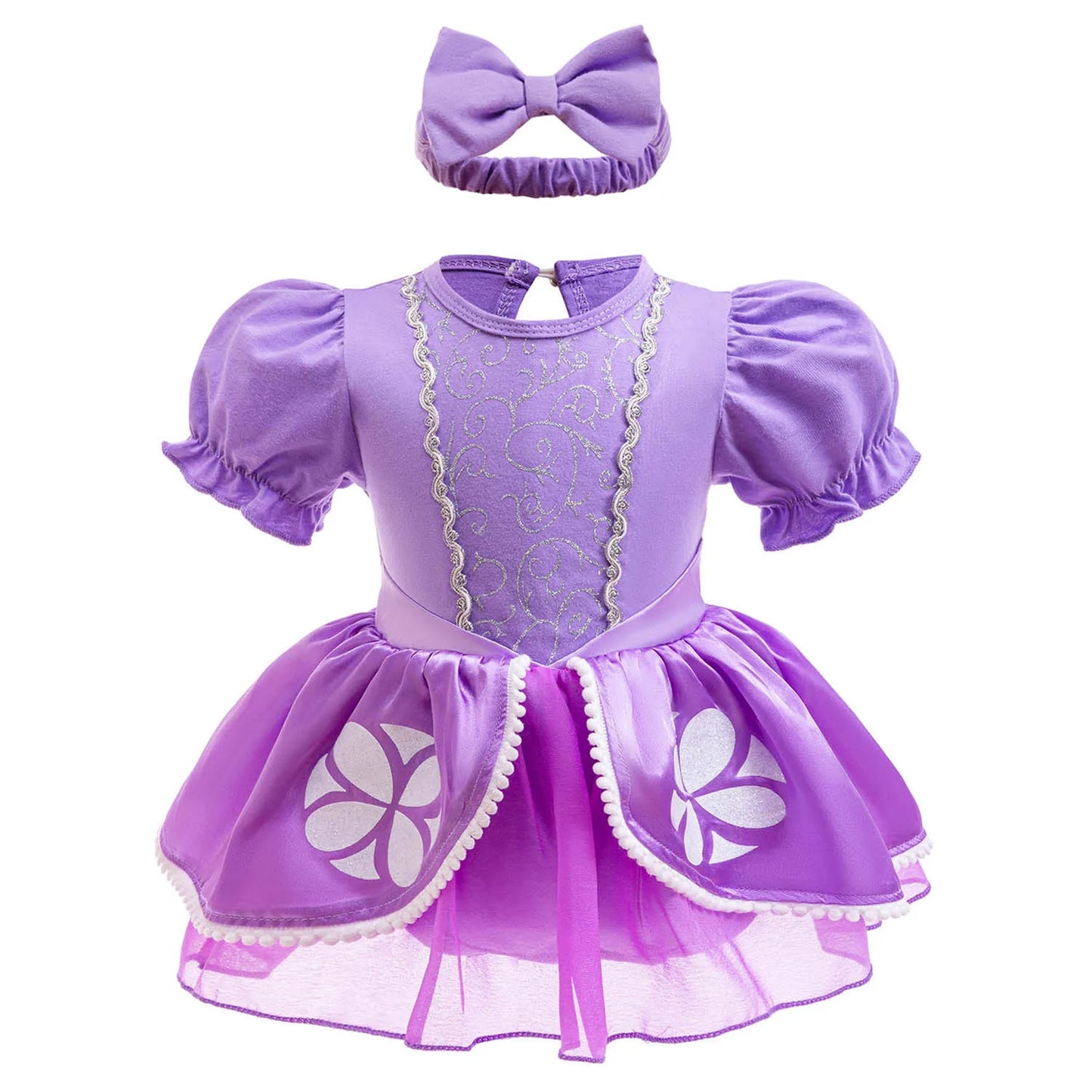 Little Girl Crawling Clothes Disney Movie Princess Role-playing Costume Baby Cute Cotton Jumpsuit Toddlers Birthday Dress