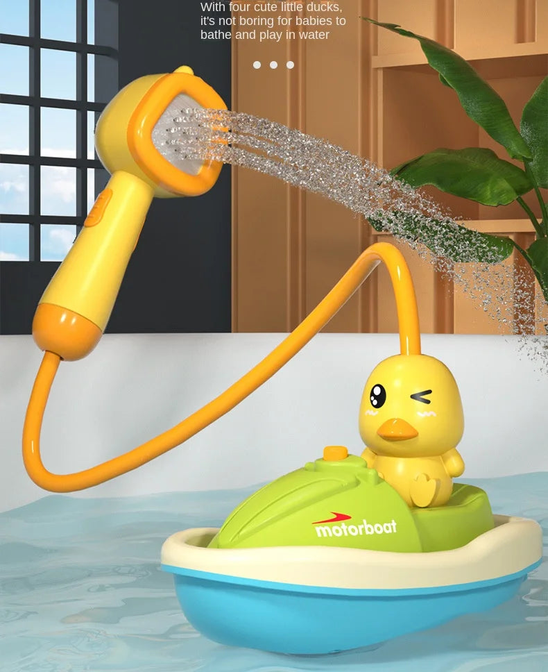 Toddler Toys Gifts Baby Bath Toys Cute Duck Electric Water Spray Bathroom Bathing Toys Kids Bath And Shower Bathtubs Interactive