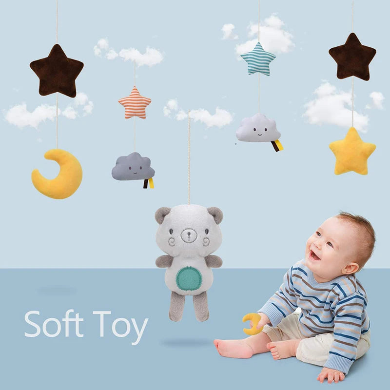 Baby Bed Bell Carousel Crib Mobiles Rattles Music Educational Toys for Cots Infant Baby Toys 0-12 Months for Newborns Gifts