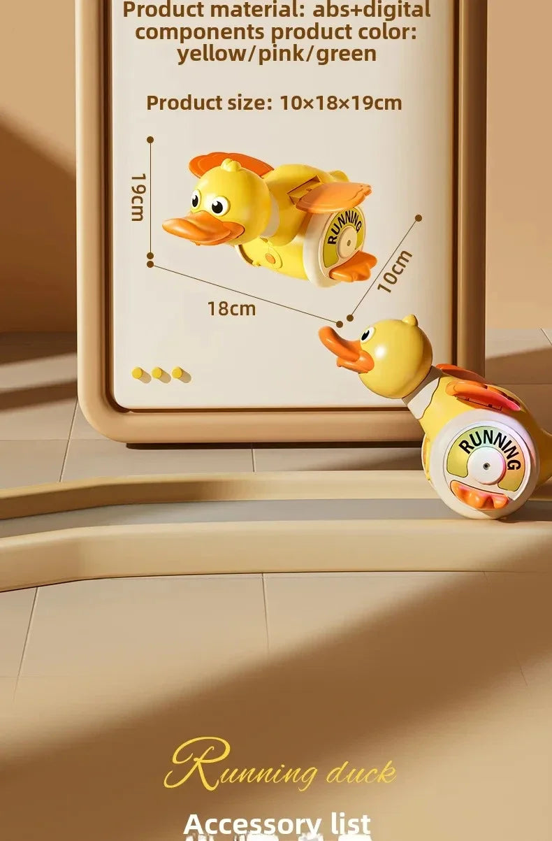 a Rotating Duck Baby Toy Infant Sensory Crawling Dancing Runing Duck Tummy Time Toys For Babies Boy Girl Learning Walking Gifts