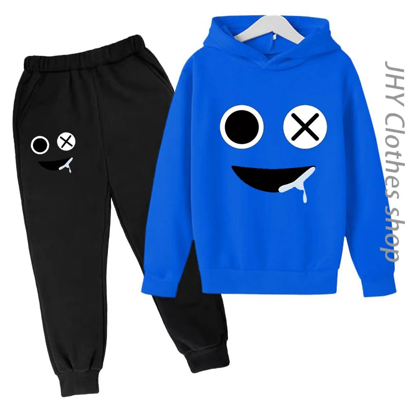 Children Set Boys Girls Kids rain Clothing  Sweatshirt 3-12 Years Toddler Printing Spring Sports game Leisure Time Hoodies