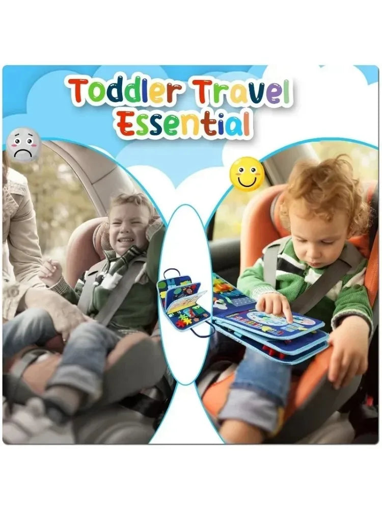 control future Busy Board Toddlers Sensory Activity Montessori Toys 1 Year Old Boy Airplane Travel Essentials Kids Ages 1-3 Road