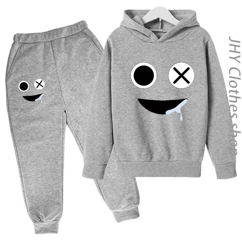 Children Set Boys Girls Kids rain Clothing  Sweatshirt 3-12 Years Toddler Printing Spring Sports game Leisure Time Hoodies