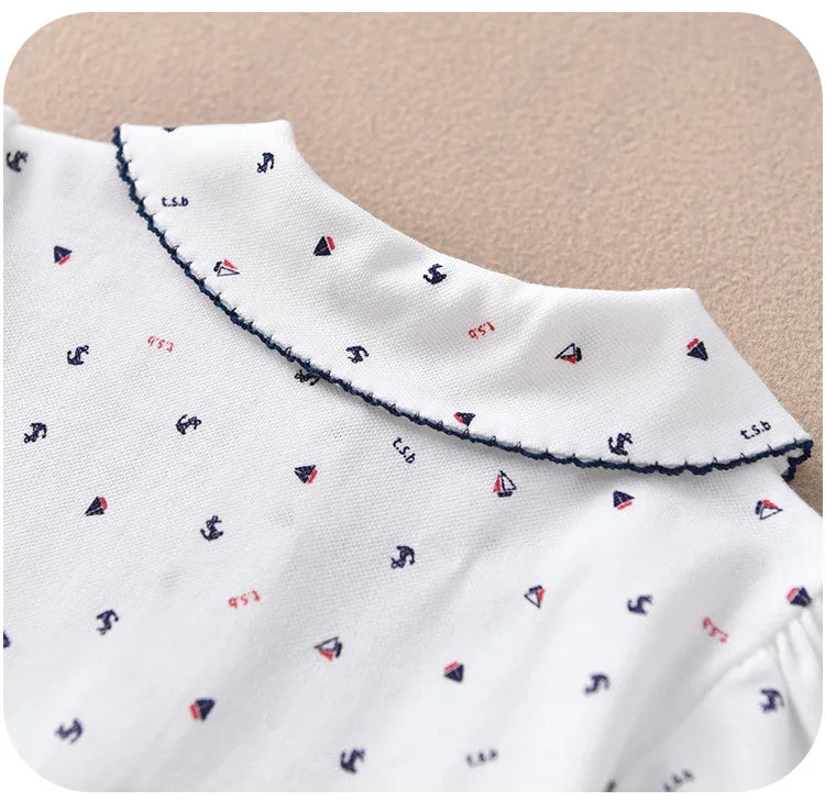 Children's short-sleeve Polo Shirts Boys and Girls 2025 Summer t-shirts 100% Cotton White School Tops 2T-16T Performance costume