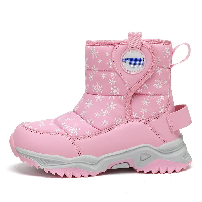 Winter Snow Boots for Boy and Girl Waterproof Winter Boots with Fur Lined Snow Boots Warm Cozy for Toddler/Little Kid