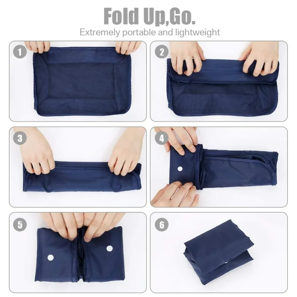 Waterproof Packing Cubes 8pc Set for Suitcases Travel Packing Organizer With Double Zipper Pulls Mesh Top 100% Durable Polyester