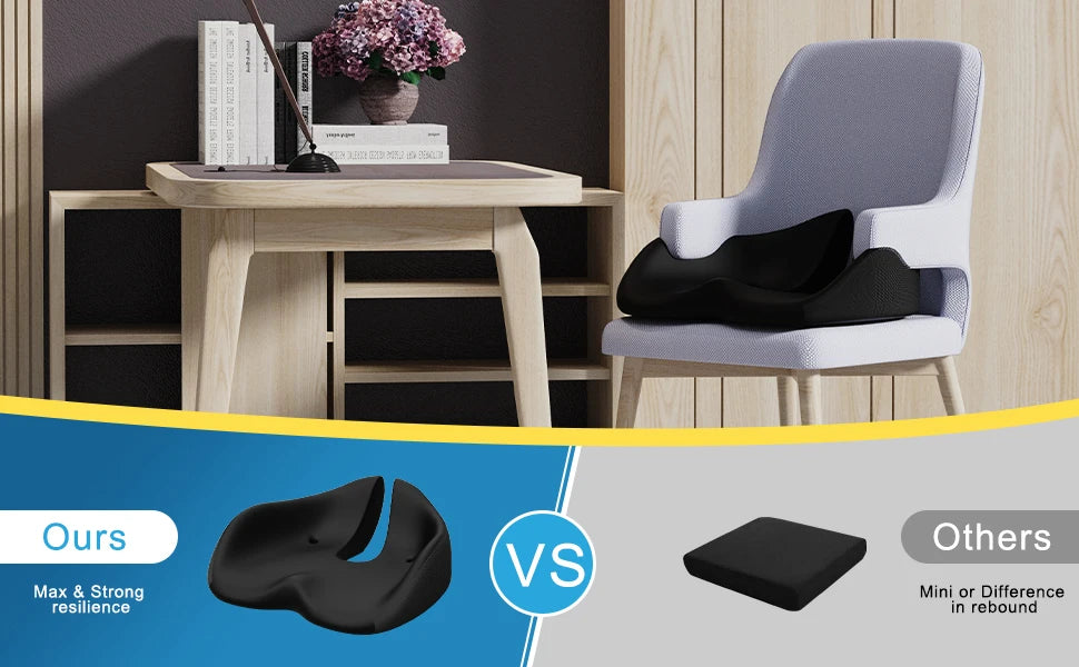 NPET Travel Seat Cushion Memory Foam U-Shaped Pillow for Chair Cushion Pad Car Office Hip Support Massage Orthopedic Pillow