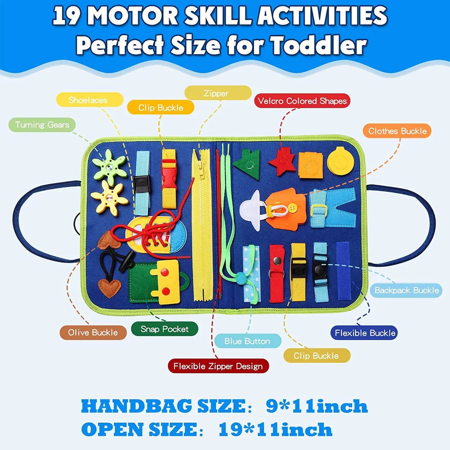 Busy Board Montessori Toys for Toddler Busy Book Sensory Preshool Early Education Learning Fine Motor Skills Toys For Children