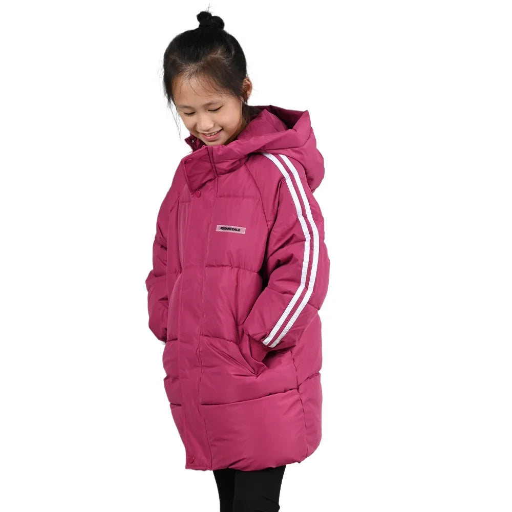 New Winter are Thickened Winter Girls Jacket and Coat Parka Boys Jacket The Medium Length Children's cotton padded clothes for