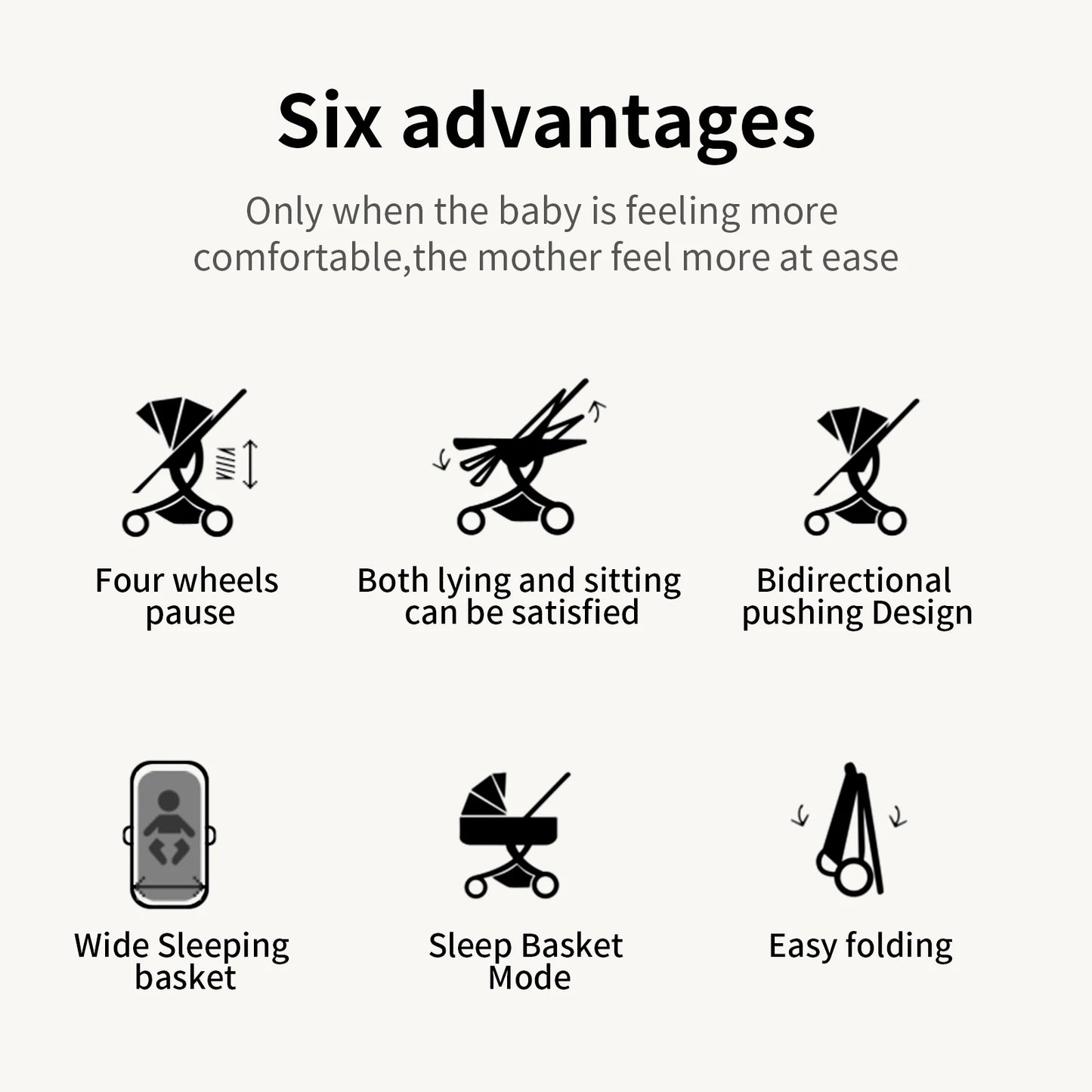 Lightweight Baby Stroller 3 in 1 Newborns Travel System Prams Multifunctional High Landscape Baby 4 IN 1 Strollers with Isofix