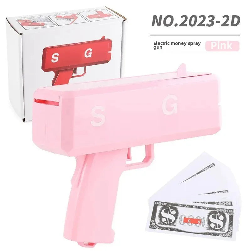 Novel Money Spray Gun Toy For Parties Weddings Gold Dollar Bill Shooter Fun Interactive Game Showers Of Cash