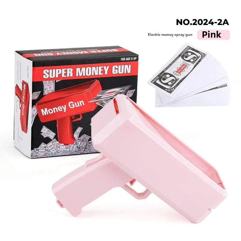 Novel Money Spray Gun Toy For Parties Weddings Gold Dollar Bill Shooter Fun Interactive Game Showers Of Cash