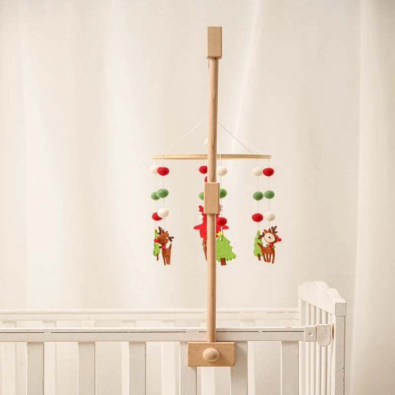 Baby Montessori Wooden Gym Frame Rattle Toys Newborn Mobile Hanging Sensory Toys Foldable Play Gym Frame Kid Holder Bracket Gift