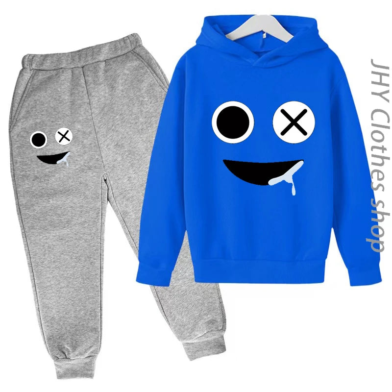 Children Set Boys Girls Kids rain Clothing  Sweatshirt 3-12 Years Toddler Printing Spring Sports game Leisure Time Hoodies