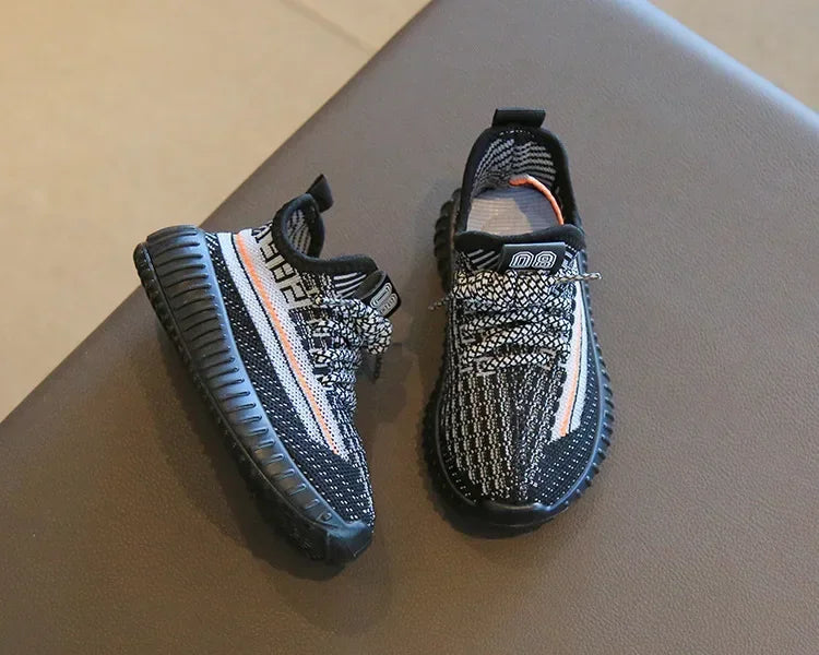 Size 21-32 Kids Casual Shoes Summer Boys Sneakers Breathable Knit Non-slip Shoes Lightweight Girls Casual Children's Shoes