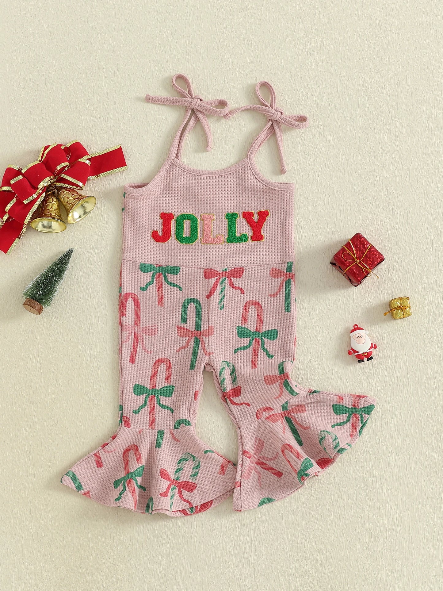 Summer Christmas Kids Baby Girls Overalls Romper Print Letter Embroidery Sleeveless Jumpsuit Xmas Clothes