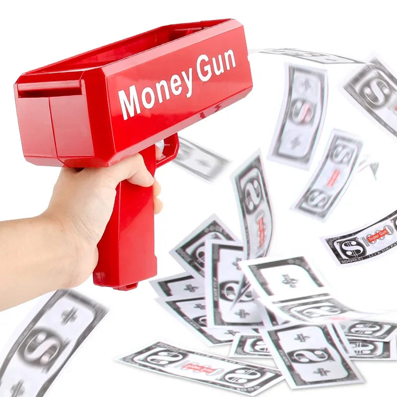 Novel Money Spray Gun Toy For Parties Weddings Gold Dollar Bill Shooter Fun Interactive Game Showers Of Cash