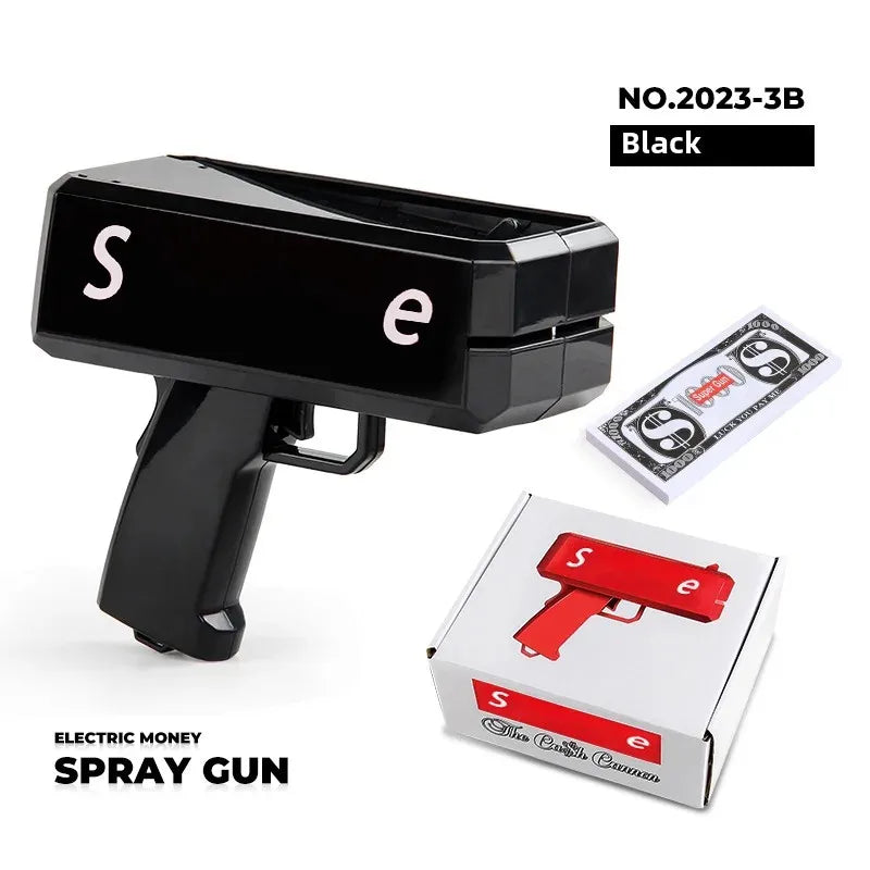 Novel Money Spray Gun Toy For Parties Weddings Gold Dollar Bill Shooter Fun Interactive Game Showers Of Cash