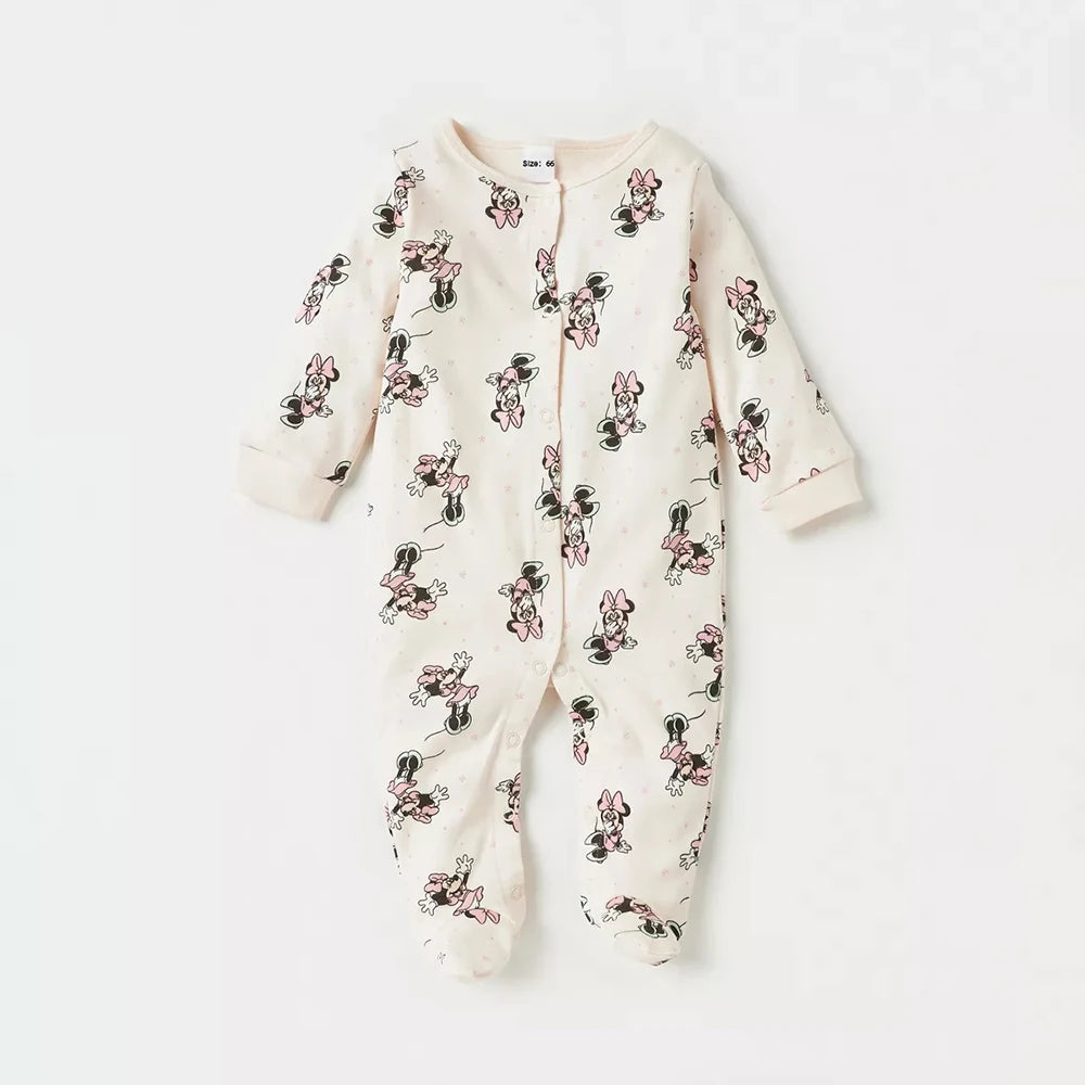 3Pcs 0-12M Newborn Clothes Baby Gifts Cute Hello kitty My melody Minnie Mouse Printed Rompers Spring Summer Infant Jumpsuits