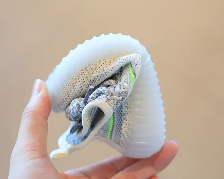 Size 21-32 Kids Casual Shoes Summer Boys Sneakers Breathable Knit Non-slip Shoes Lightweight Girls Casual Children's Shoes