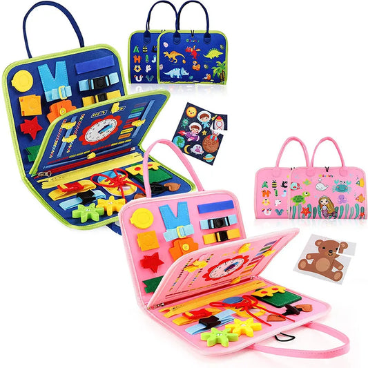 Busy Board Montessori Toys for Toddler Busy Book Sensory Preshool Early Education Learning Fine Motor Skills Toys For Children
