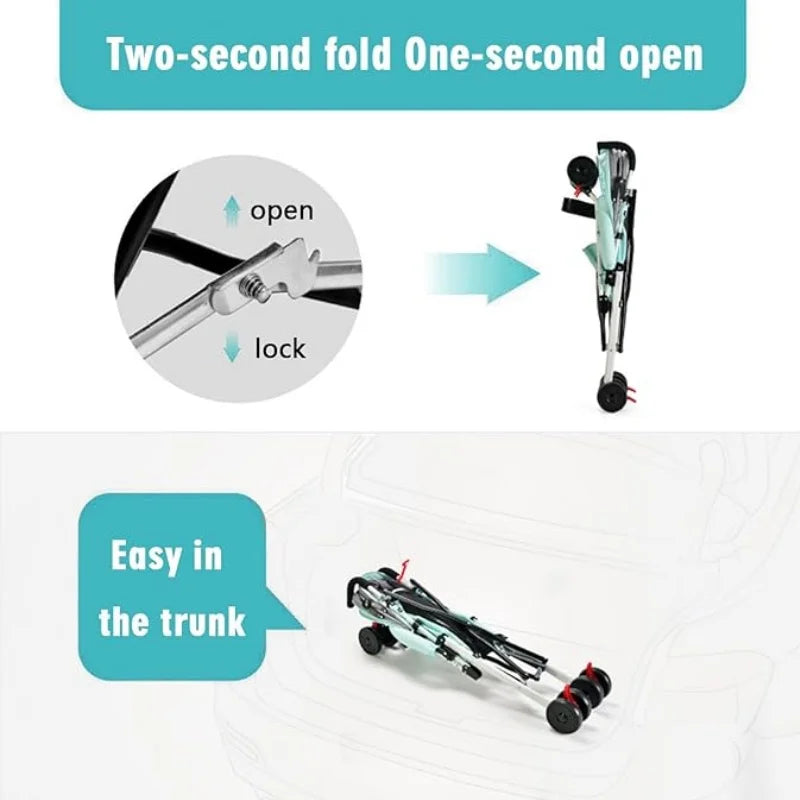 Ultra-Light Travel Stroller For Baby/Kids/Toddler From 0 Months+, Baby Umbrella Stroller | One-Hand Fold, Airplane-Friendly Comp