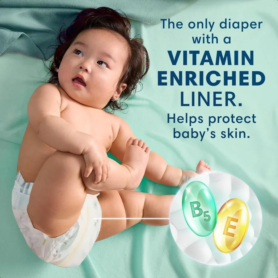 Pampers Pure Protection Baby Diapers Size 1 814 lbs 82 Count Up to 100 Leakproof Premium Plantbased Skin Protection Hypoallerge