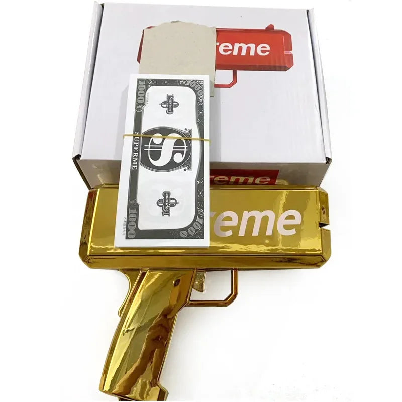 Novel Money Spray Gun Toy For Parties Weddings Gold Dollar Bill Shooter Fun Interactive Game Showers Of Cash