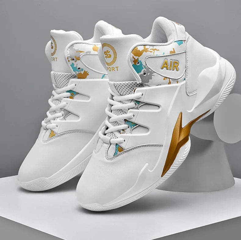 Men's  basketball shoes, breathable and non slip outdoor sports shoes, walking and running basketball shoes