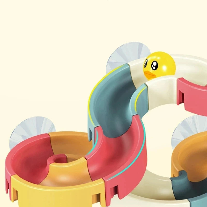 Children DIY Assembling Track Slide Suction Cup Toys Children Bath Tub Shower Wall  Delight Game Assembling Track Suction Toys