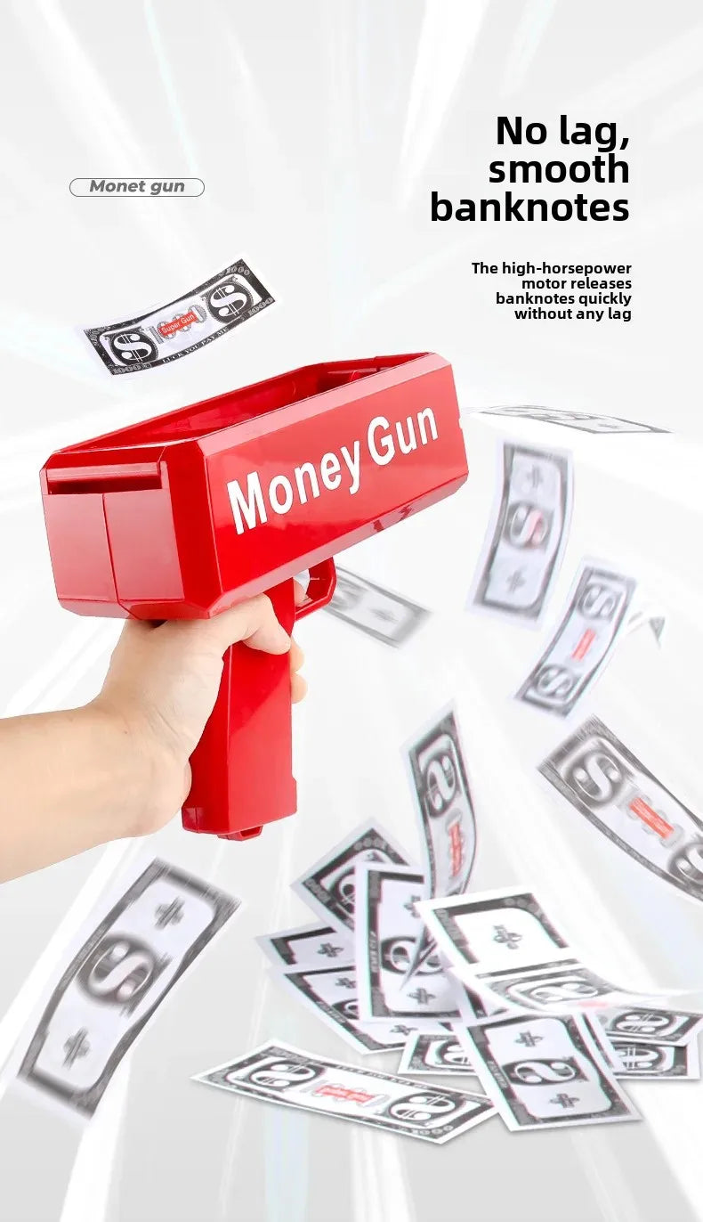 Novel Money Spray Gun Toy For Parties Weddings Gold Dollar Bill Shooter Fun Interactive Game Showers Of Cash