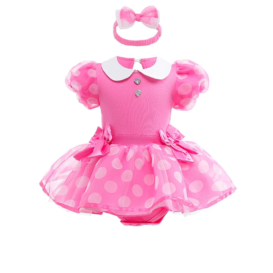 Little Girl Crawling Clothes Disney Movie Princess Role-playing Costume Baby Cute Cotton Jumpsuit Toddlers Birthday Dress