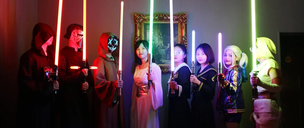 TXQSABER  RGB Lightsaber Metal Handle Heavy Dueling Saber With 16 Soundfont And 12 Kind Light Kids Toys Blaster FOC Laser Swords