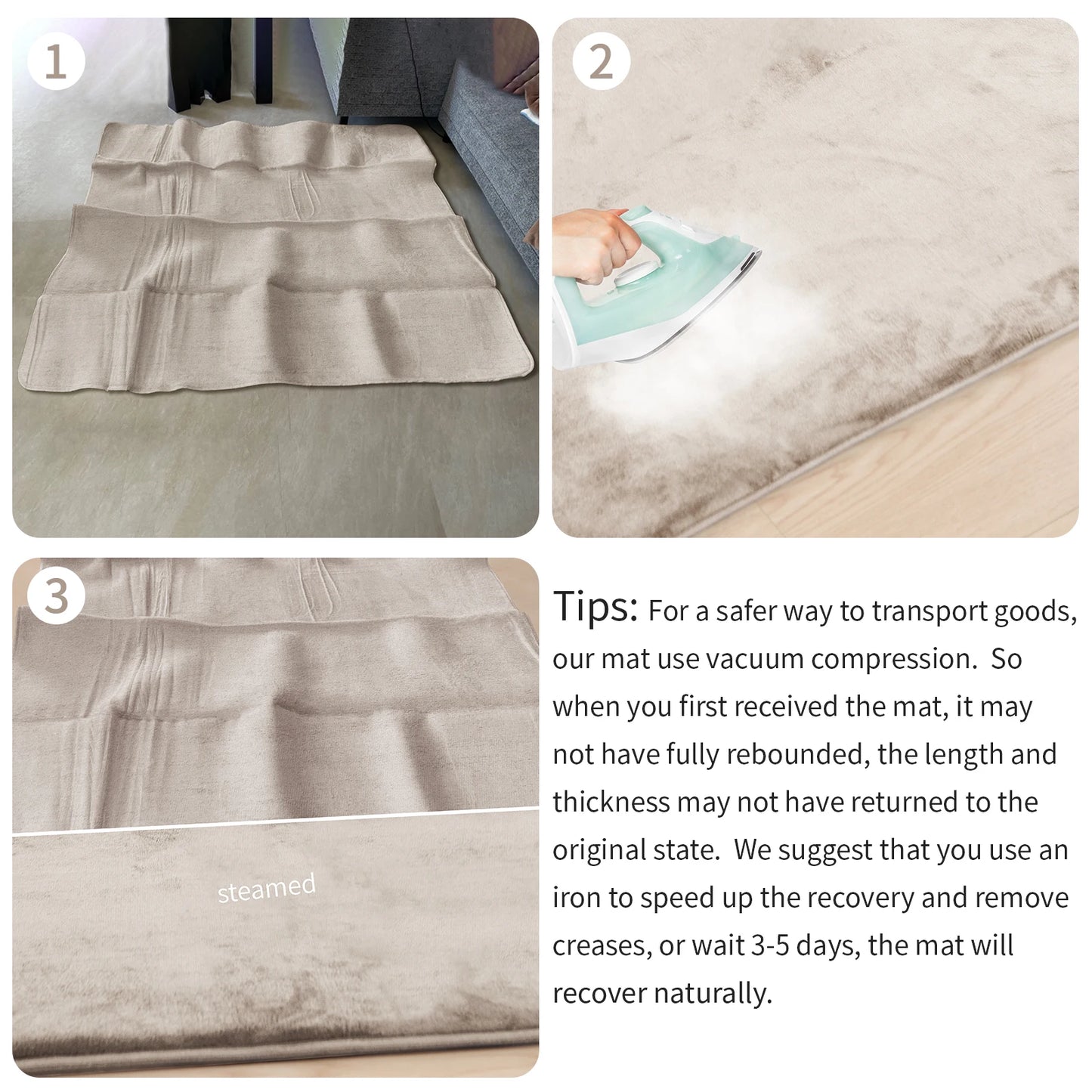 Khaki Baby Play Mat for Floor Water-Repellent Baby Game Crawling Mat Soft Velvet Non-Slip   Baby Activities Rug Newborn Items