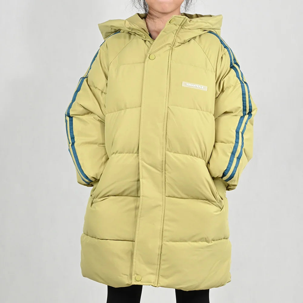 New Winter are Thickened Winter Girls Jacket and Coat Parka Boys Jacket The Medium Length Children's cotton padded clothes for