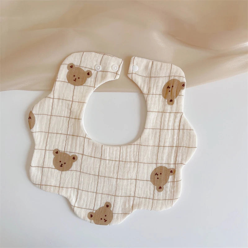 Summer Baby Cotton Gauze Waterproof Bibs Soft Cartoon Infant Bib Burp Cloths Bandana Scarf for Boy Girl Feeding Saliva Towel New