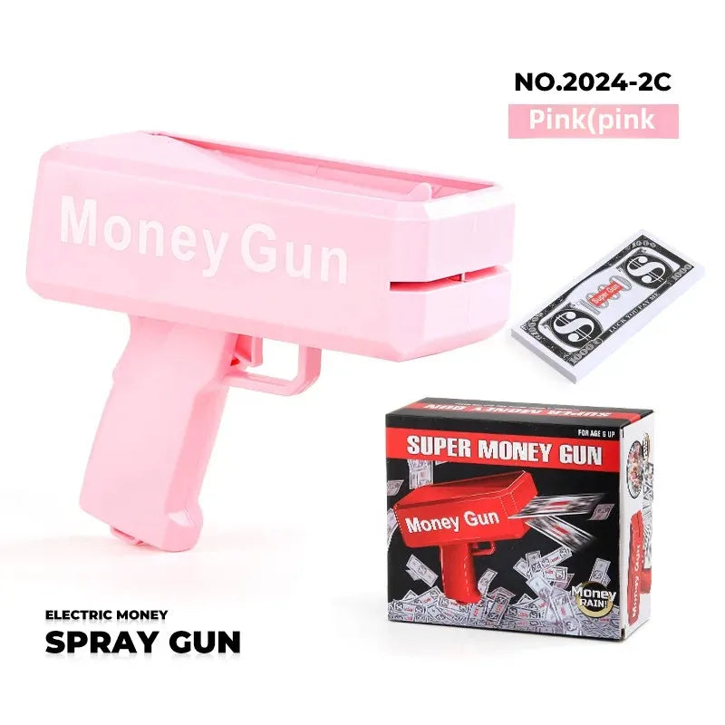 Novel Money Spray Gun Toy For Parties Weddings Gold Dollar Bill Shooter Fun Interactive Game Showers Of Cash