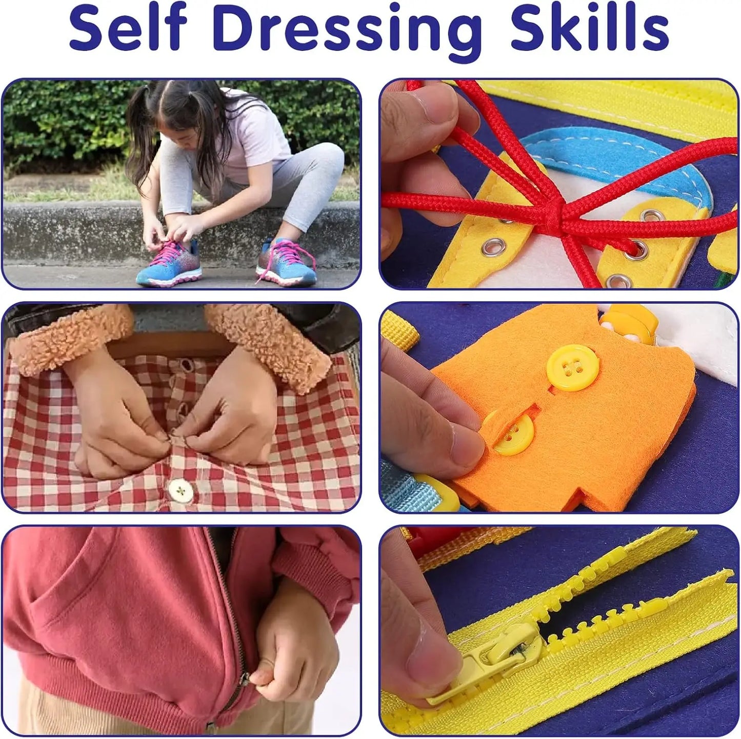 Busy Board Montessori Toys for Toddler Busy Book Sensory Preshool Early Education Learning Fine Motor Skills Toys For Children