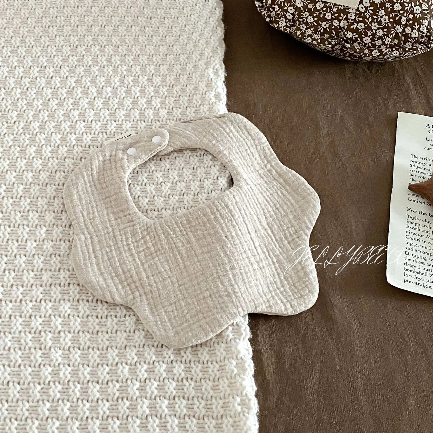 Polka Dot Flower Baby Bib Cotton Newborn Spit Up Burp Cloth Feeding Cover Washable Soft Absorbent Infant Accessories