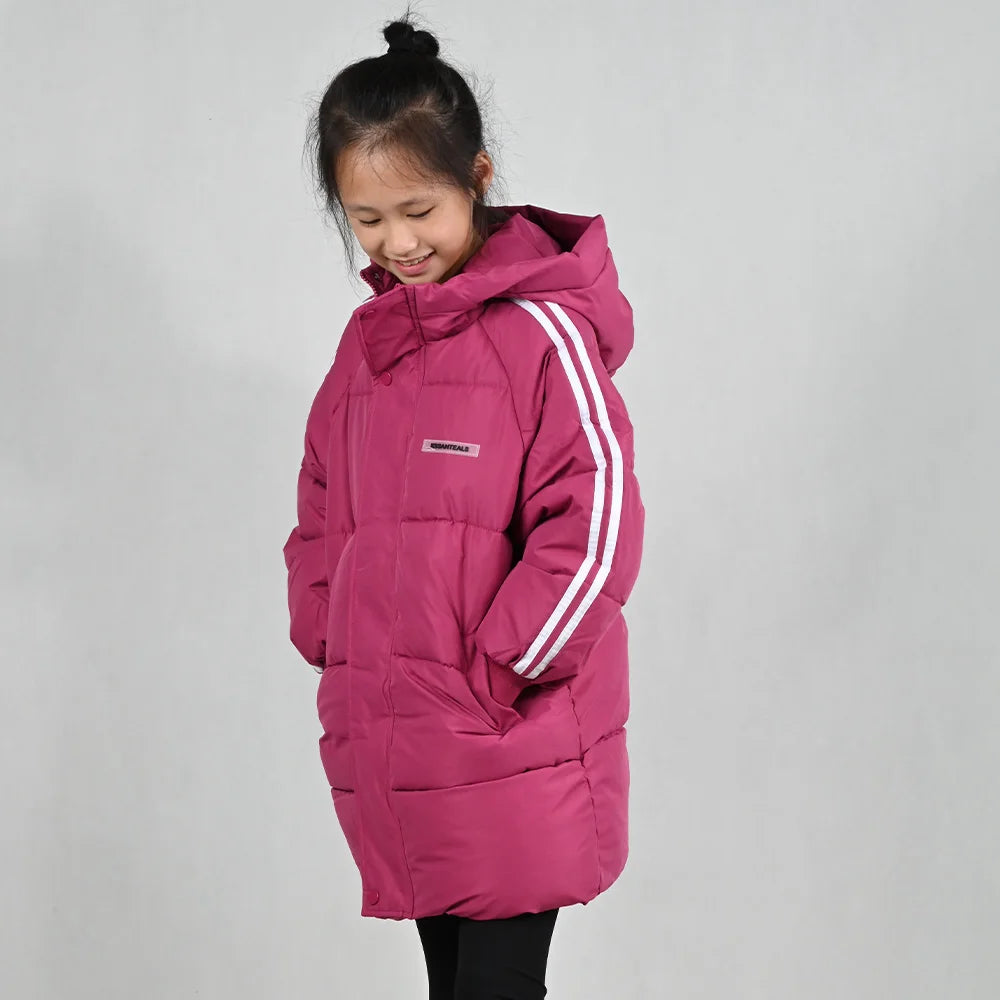 New Winter are Thickened Winter Girls Jacket and Coat Parka Boys Jacket The Medium Length Children's cotton padded clothes for