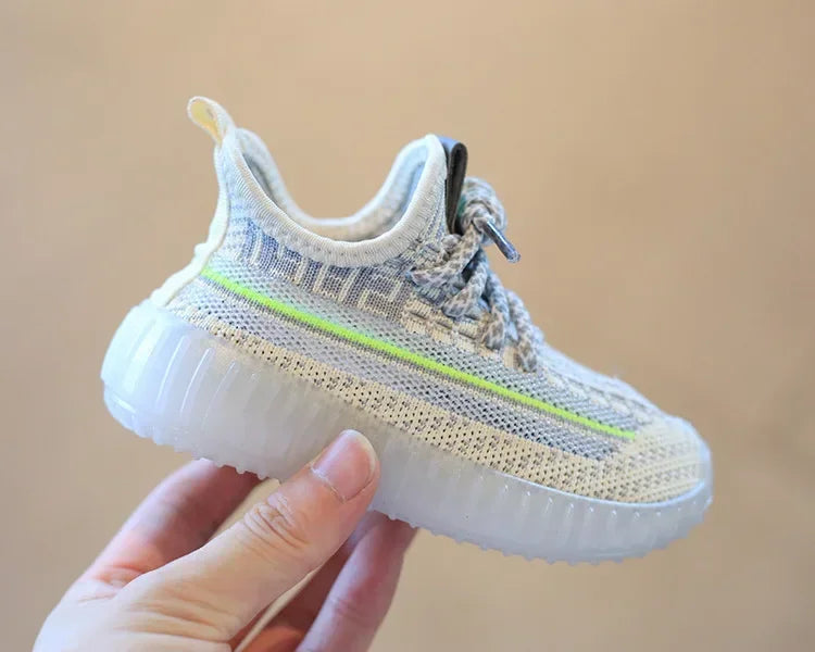 Size 21-32 Kids Casual Shoes Summer Boys Sneakers Breathable Knit Non-slip Shoes Lightweight Girls Casual Children's Shoes