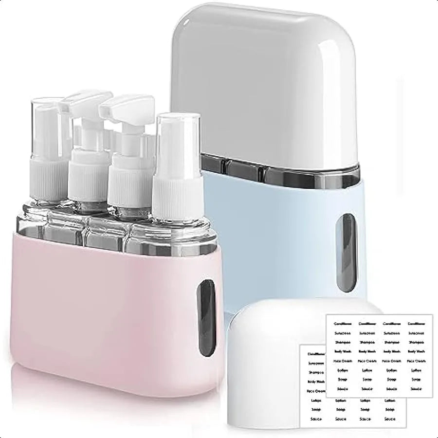 Travel Bottle Set 8 Pack TSA Approved Travel Size Bottles Travel Containers Dispenser Travel Shampoo Bottles for Cosmetic Condi