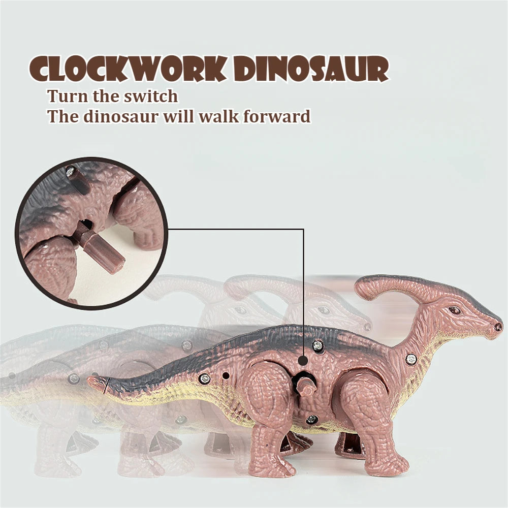 Dinosaur World Kinetic Play Set, Walking Cute Animal Toys, Moving Dinosaur Educational Toys, Interactive Playsets for Kids