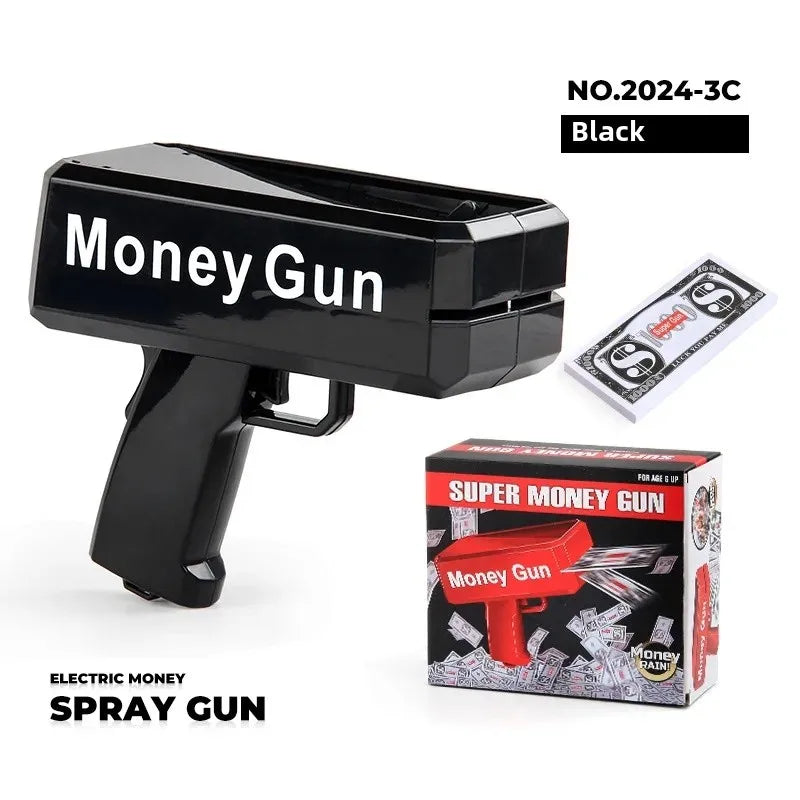 Novel Money Spray Gun Toy For Parties Weddings Gold Dollar Bill Shooter Fun Interactive Game Showers Of Cash